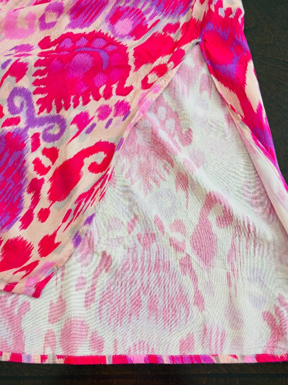 Soft Surroundings Pink Palace Embroidered Beaded Maxi Dress Sz L Resortwear - Picture 7 of 10
